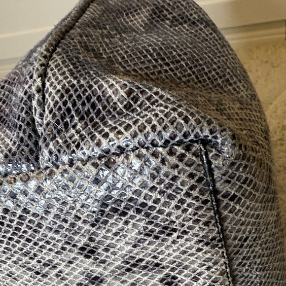 Tory Burch Thea Gray Snake Embossed Tote - Picture 13 of 16